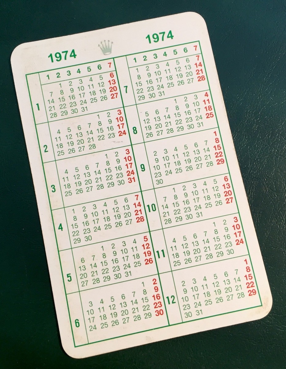 Rolex 1979-80 Calendar Case Booklet 1675 5513 6263 6265 1655