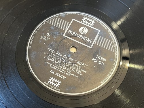 The Beatles Help Stereo LP 1965 Parlaphone PCS 3071 Black & Silver Label - Imagen 12 de 23