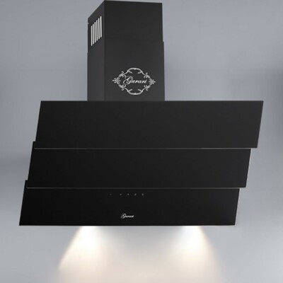 Gurari GCH 267 Dunstabzugshaube 60cm 1000m³/h kopffreihaube Schwarz Glas Fernbed