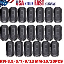 10/20x Ring Core Ferrite Bead Clamp Choke Coils EMI RFI Noise Filter Clip Snap