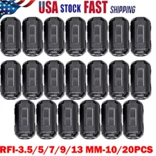 10/20x Ring Core Ferrite Bead Clamp Choke Coils EMI RFI Noise Filter Clip Snap