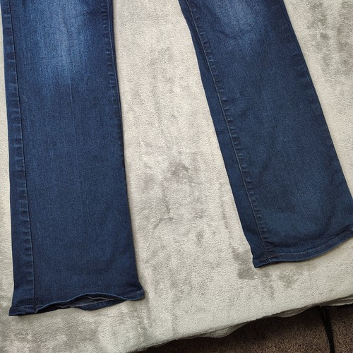 Paige Jeans Women's 28 x 33 High Rise Manhattan Bootcut Dark Wash Stretch Preppy - Picture 3 of 16