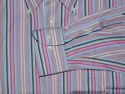 St Croix Mehrfarbiges Langarm Button Down Hemd Herren Größe M NEU - Bild 8 von 9