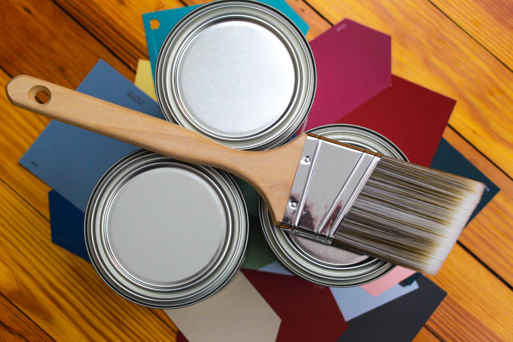 2-Pack Pro-Grade Paint Brush Set - 3 Inch Flat & 2.5 Inch Angle Brushes For Interior/Exterior