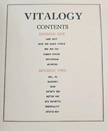 PEARL JAM Vitalogy Original 1994 EPIC CD w/ Booklet - Imagen 4 de 9