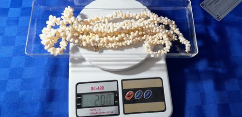 Lotto 3 Collane in Corallo Bianco Gioielli di Minerale Organico Naturale 200gr - Foto 9 di 10