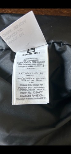 Salomon Winter Jacket Ski Snowboard Snowmobile Black XLarge Men Coat - Picture 10 of 15