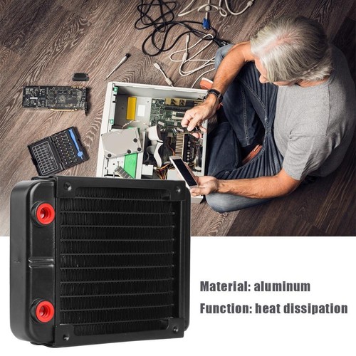 120mm Water Cooling Radiator G1/4 Thread 10 Pipe for PC CPU Computer - Afbeelding 4 van 12