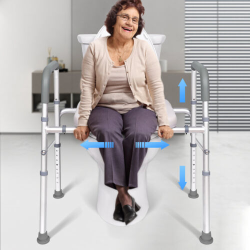 Erhöhter Toilettensitz mit Griffen 300lbs, Toilettensitzerhöhung für Senioren - Bild 3 von 18
