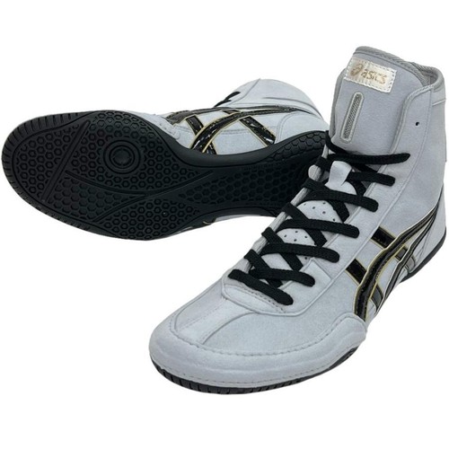 Zapatos de Lucha Asics 1083A001 EX-EO Pedido Especial Gris X Negro Borde Dorado - Imagen 12 de 24
