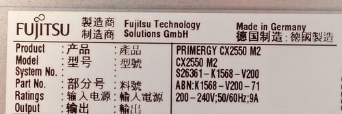 Fujitsu PRIMERGY CX2550 M2 CTO bez procesora / ram / dysku twardego serwer węzłowy S26361-K1568-V200 - Zdjęcie 9 z 9