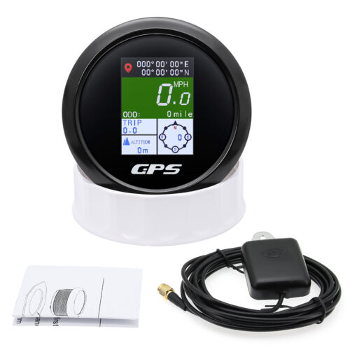 85mm Digital GPS Speedometer Odometer Gauge 0-999mph Waterproof for Boat Car - Picture 12 of 13