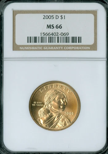 2005 D SACAGAWEA DOLLAR  NGC MS66 BUSINESS STRIKE