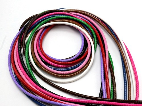 5.5 Yards Round 3mm Korean Waxed Cord String Thread for Bracelet Necklace - Picture 6 of 19