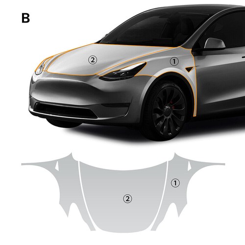 For Tesla Model Y 2020-2024 Full Front PPF Precut Kit Paint Protection Film TPU - Picture 3 of 21