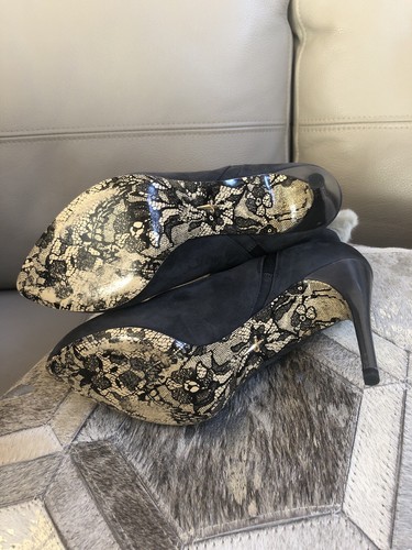 Stivaletti Cesare Paciotti donna grigio pelle scamosciata shearling taglia 39 (US 9) Italia - Foto 5 di 9