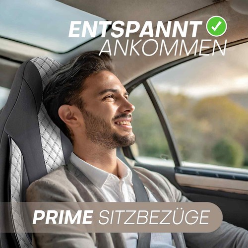 Fundas de asiento Pilot adecuadas para Jaguar XJ X351 (negro-gris) | 2x delanteras ZARA401 - Imagen 12 de 12