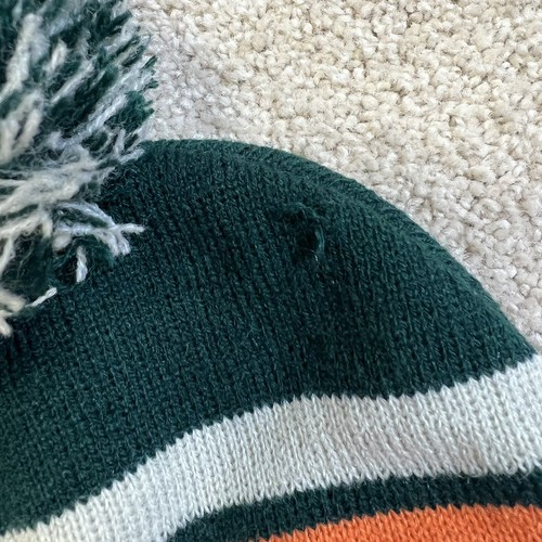 Jagermeister NHL Beanie Stocking Hat Dark Green Orange & White Winter Cap - Picture 5 of 5