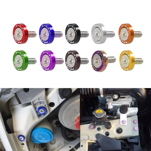 10PCS M6 JDM Car Modified Hex Plate Bolts Fasteners Fender Engine Bumper Screws - Picture 6 of 20
