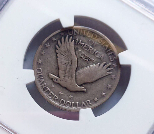 1921 STANDING LIBERTY QUARTER, NGC VG10/ F12 - Picture 3 of 5