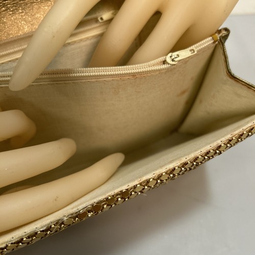 Vintage 80er Jahre Handtasche Gold Mash - Bild 4 von 11