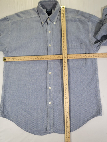 Structure Blue Original Outdoor Shirt Mens M Button Down Waffle Knit Long Sleeve - Picture 10 of 14
