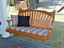 6 Ft Pine Fanback Swing *multiple Stain And Paint Options* Amish Made In Usa