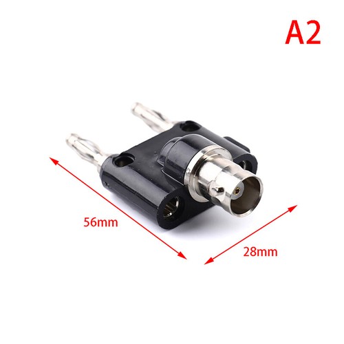 BNC to Two Dual 4mm Banana Male Female Jack Coaxial connector RF Adap-*- - Zdjęcie 11 z 14