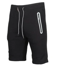 9 Crowns Men's Casual Zipper Pockets French Terry Lounge Gym Shorts