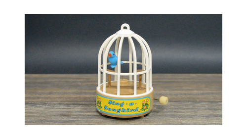Vintage Tomy Song Bird Wind-Up Toy Plastic Chirping Movement Works - Video 1 of 1