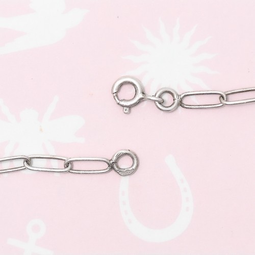 Antique Victorian Infinity Knot Station Link Silver Chain Necklace - Picture 4 of 5