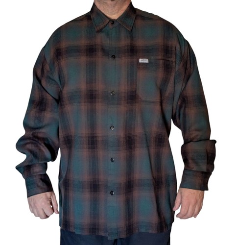 CALTOP OLD SCHOOL FLANNEL VETERANO LONGSLEEVE SHIRT PLAID SM-5X GANGSTER - Picture 35 of 37
