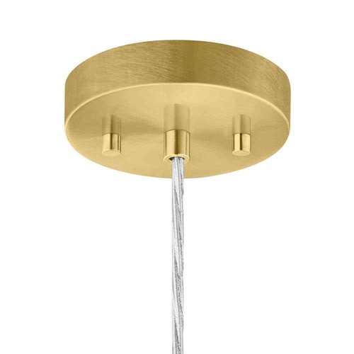 Hampton Bay Caroline Aged Brass Mini Pendant Light with Opal Etched Glass Shade - Picture 5 of 6