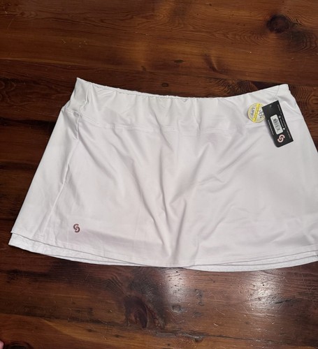 Cross Court White Tennis Skort Size XL Athletic Golf Pickleball White NWT $70 - Picture 2 of 12