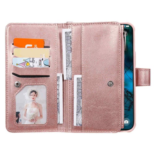 For iPhone 12 11 Pro Max SE 8 7 6s Magnetic Detachable Wallet Leather Case Cover - Picture 15 of 55