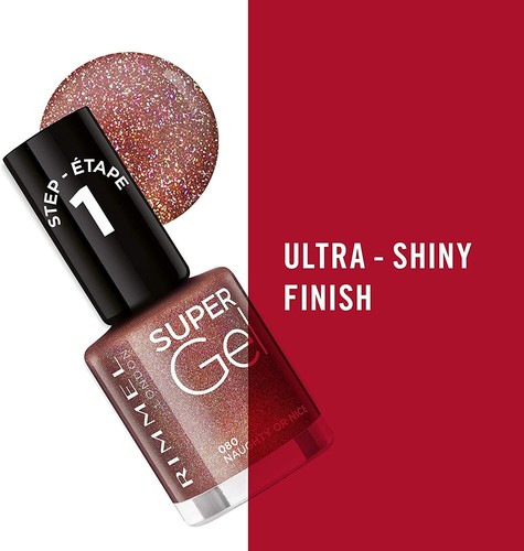 Rimmel London Super Gel Nail Polish At-Home Gel Manicure, Naughty Or Nice, 12 ml - Picture 6 of 8