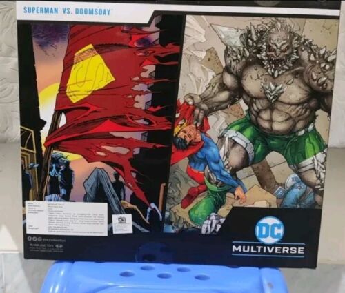 McFarlane DC Multiverso SUPERMAN VS DOOMSDAY McFarlane Set in scatola etichetta oro - Foto 3 di 8