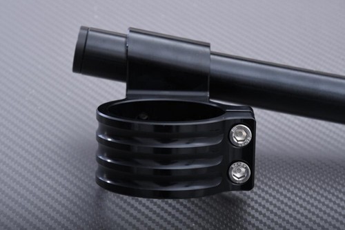 Black Pair High Rise Clip-on Handlebars 50mm TRIUMPH SPEED TRIPLE 1050 2004-2010 - Picture 7 of 10
