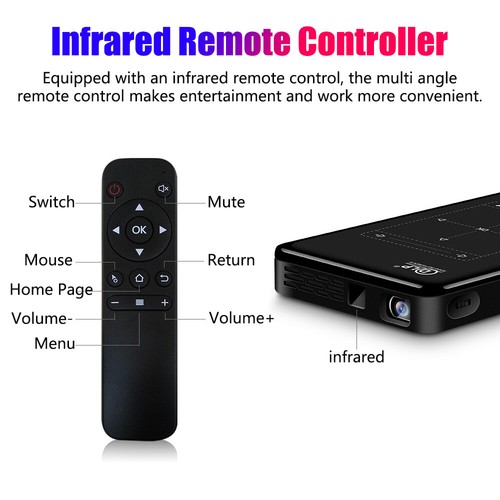 4K 1080P Projektor Mini USB Beamer Multimedia Full HD Taschenkino Heimkino 2+32G - Bild 22 von 24
