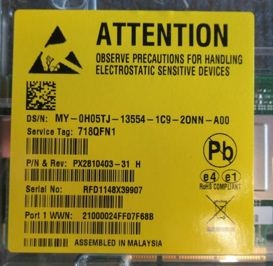 New QLogic PX2810403-31 QLE2560 H05TJ Single-Port LC 8Gbps FC PCI-E 2.0 x8 HBA - Image 3 of 3