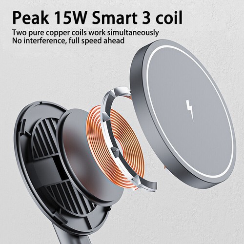 15w Magnetic Wireless Charger Stand For iPhone 12- 15 Pro Max Magsafe Charger - Bild 11 von 18