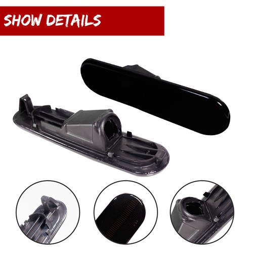 Juego de 4 carcasas cubiertas de marcadores laterales de humo oscuro para 02-05 Honda Civic Si EP3 3 PUERTAS - Imagen 5 de 11