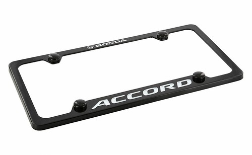 Soporte marco placa metal recubierto negro marca denominativa Honda Accord - Imagen 4 de 6