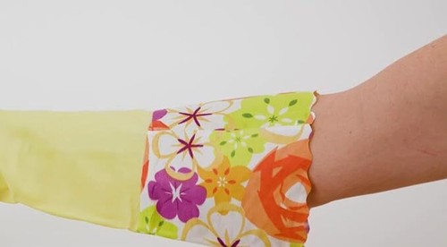 2 PAIRS Household Gloves Latex Free Cleaning Gloves Soft Lining Long Grip 15" - Picture 17 of 23