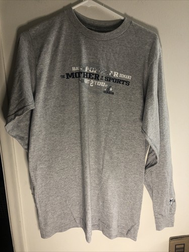 Youth NWT Deadstock Vintage Adidas XL 18 Made in USA Long sleeve Gray - Picture 1 of 7
