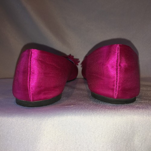 New GIRLS Dark PINK Satin FLAT by COCONUTS Formal~Cocktail Sizes 2M~3M Free Ship - Picture 6 of 44