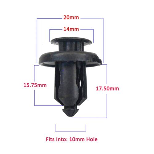 Mean Taz Auto 50x Parachoques Guardabarros Clips para Honda Acura, FABRICANTE DE EQUIPOS ORIGINALES # 91503-SZ5-003 - Imagen 2 de 6