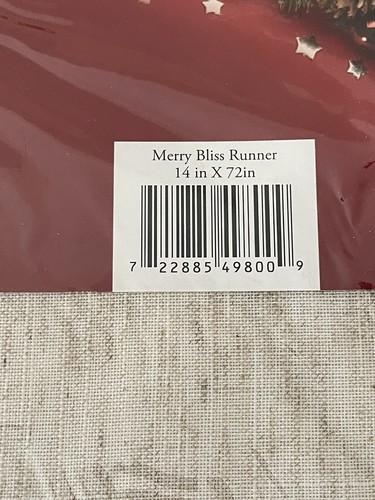 Homewear Holiday Collection MERRY BLISS Weihnachtsstern Tischläufer 14" x 72" NEU - Bild 9 von 10