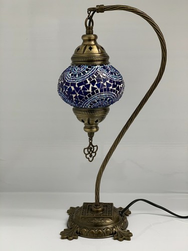 Turkish Moroccan Mosaic Lamp Tiffany Glass Table Desk Colorful - Free LED Bulb - Picture 35 of 106