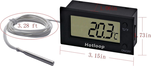 Digital Oven Thermometer Heat Resistant up to 572°F/300°C, LCD - Picture 3 of 12
